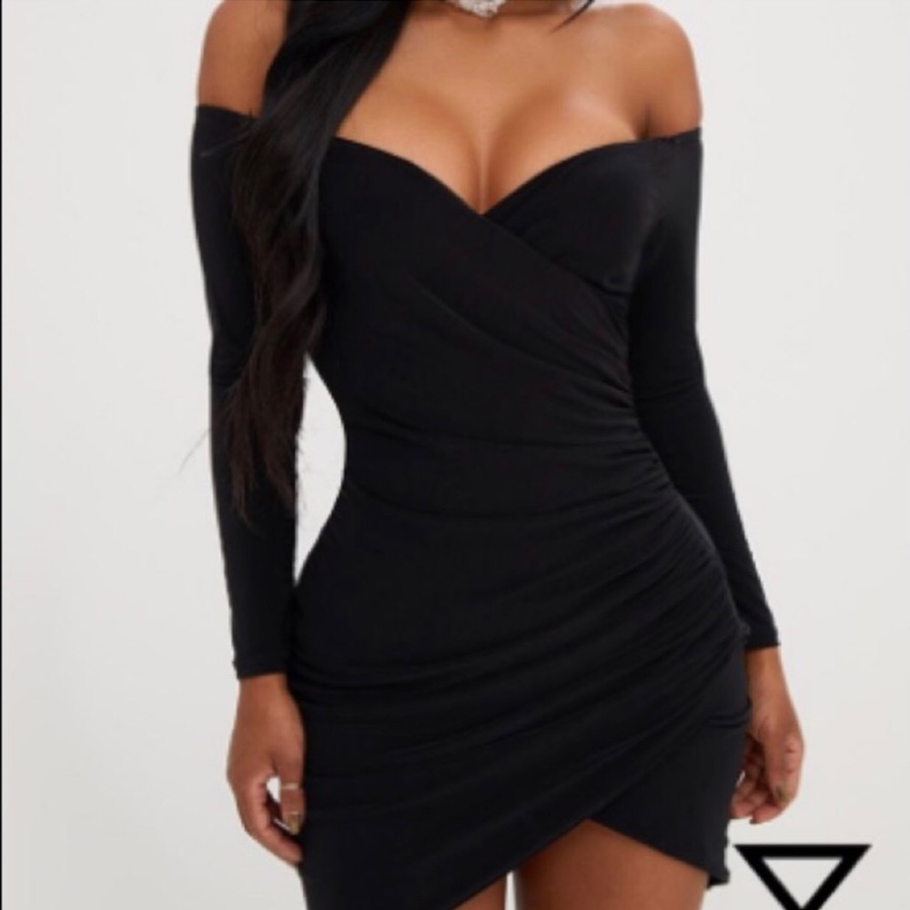 Black Rouched Bodycon